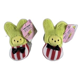 Peeps x Hello Kitty Keroppi Wrist Hugger Slap Bracelet Plush Set of 2 Green